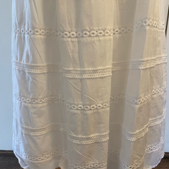 Boden, white, mixed media, cap sleeve dress. - Picture 9 of 10